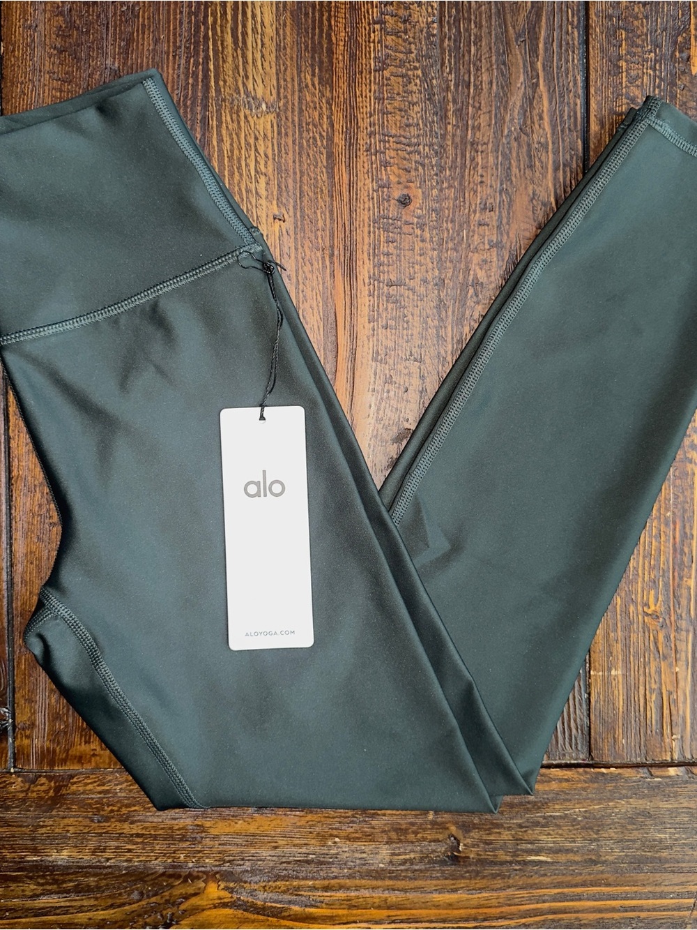ALO Yoga 7/8 High-Waist Airlift Leggings - Charcoal Green